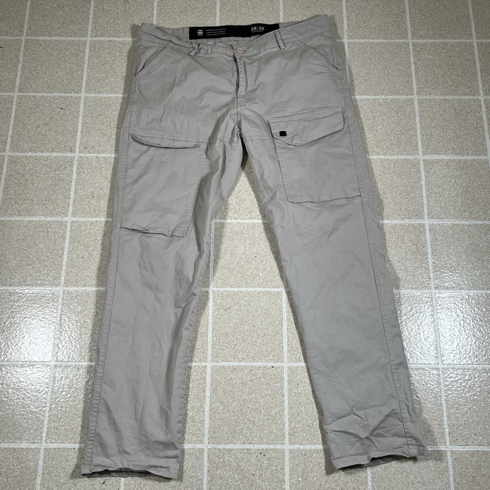 G-Star Raw Rovic Zip 3D Straight Tapered Cargo Pants Mens 34x30 Grey Utility